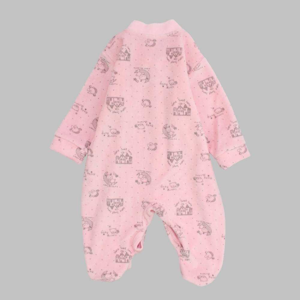 Bear & House Long-Sleeved Baby Footie - Ourkids - Papillion