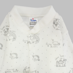 Bear & House Long-Sleeved Baby Footie - Ourkids - Papillion