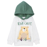 Bear Cave Long-Sleeved Fleeced Hooded Pajama - Ourkids - JOKY