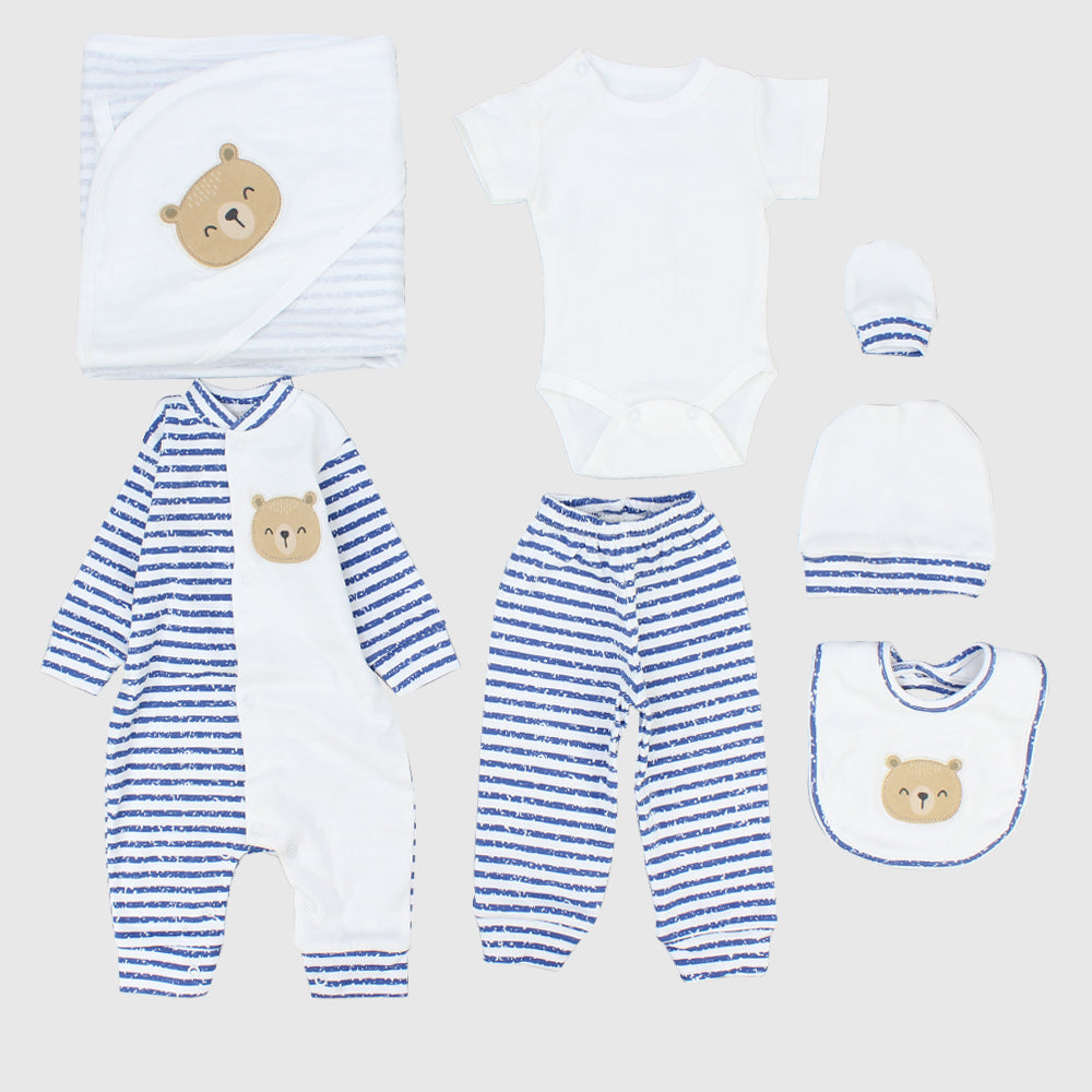 Bear Head 7-Piece Baby Layette Set - Ourkids - Berceau