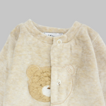 Bear Head Long-Sleeved Fleeced Baby Footie - Ourkids - Bumber