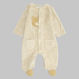 Bear Head Long-Sleeved Fleeced Baby Footie - Ourkids - Bumber