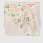 Bear Heads & Flowers Baby Blanket - Ourkids - Berceau