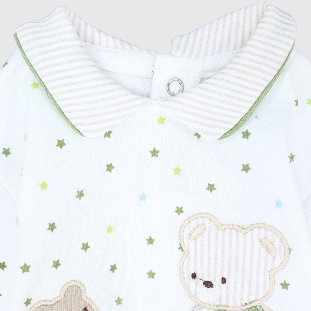 Beary Dotted Long-Sleeved Footless Onesie - Ourkids - Bumber