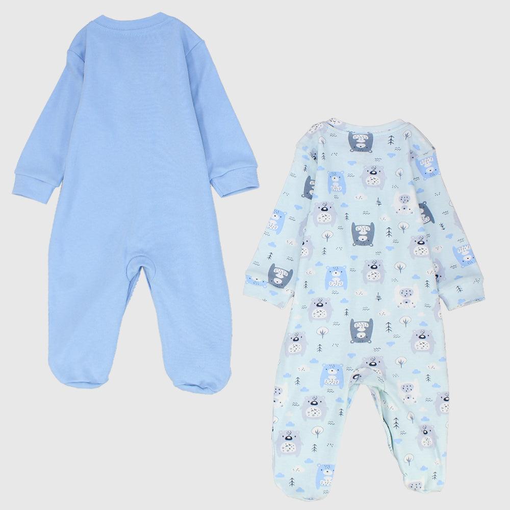 Beary Long-Sleeved Baby Footie (Pack Of 2) - Ourkids - Al Sayad