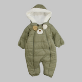 Beary Long-Sleeved Fleeced Overall - Ourkids - Bumber