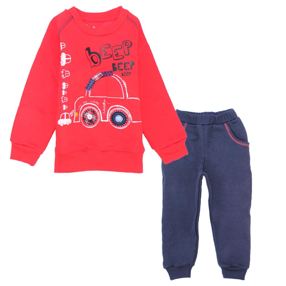 Beep Beep Long-Sleeved Fleeced Pajama - Ourkids - JOKY