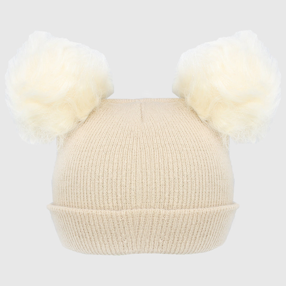 Beige Bunny Ears Baby Ice Cap - Ourkids - Mini Me