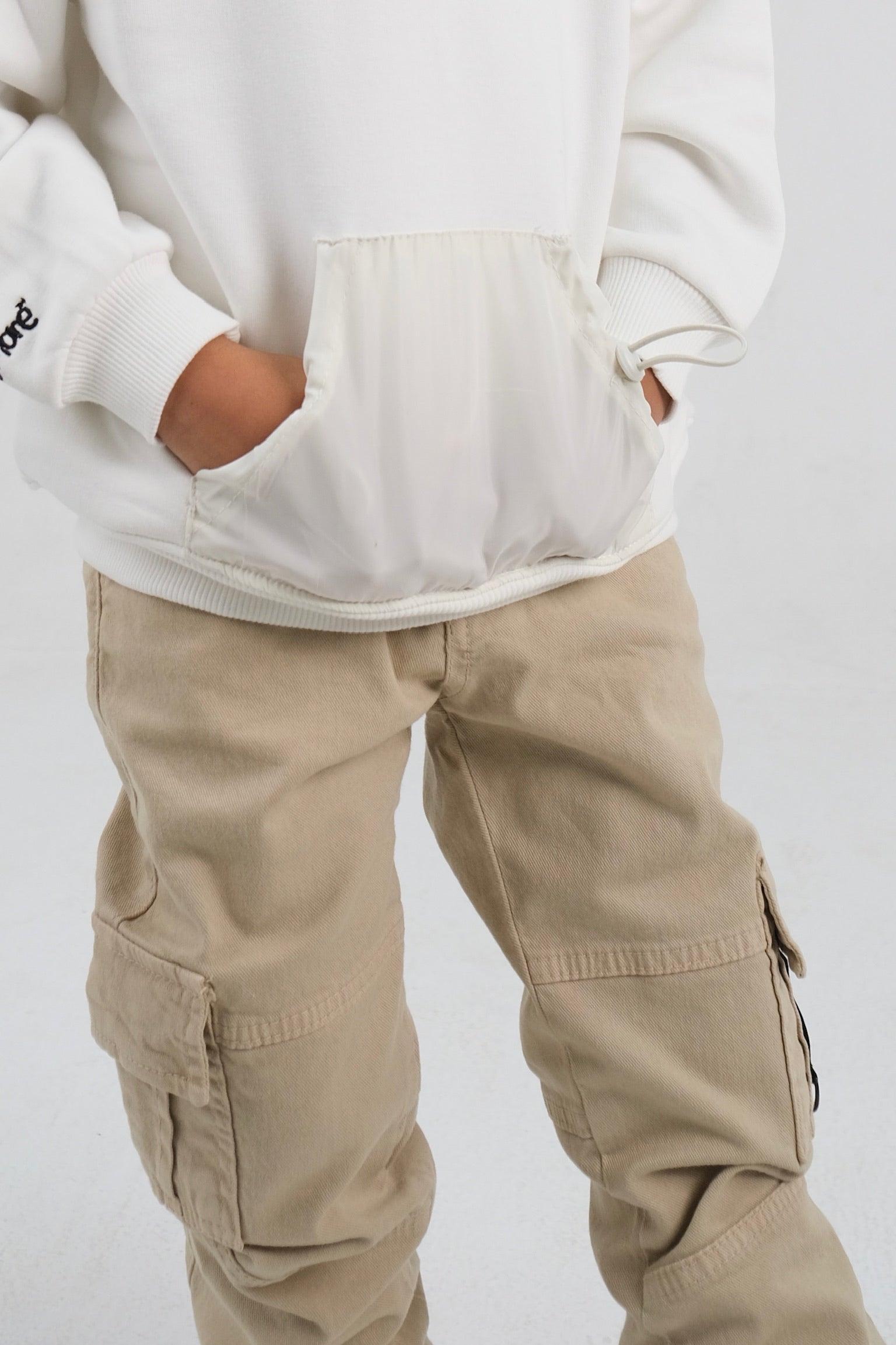Beige Cargo Pants - Ourkids - Playmore