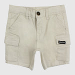 Beige Gabardine Shorts - Ourkids - Playmore