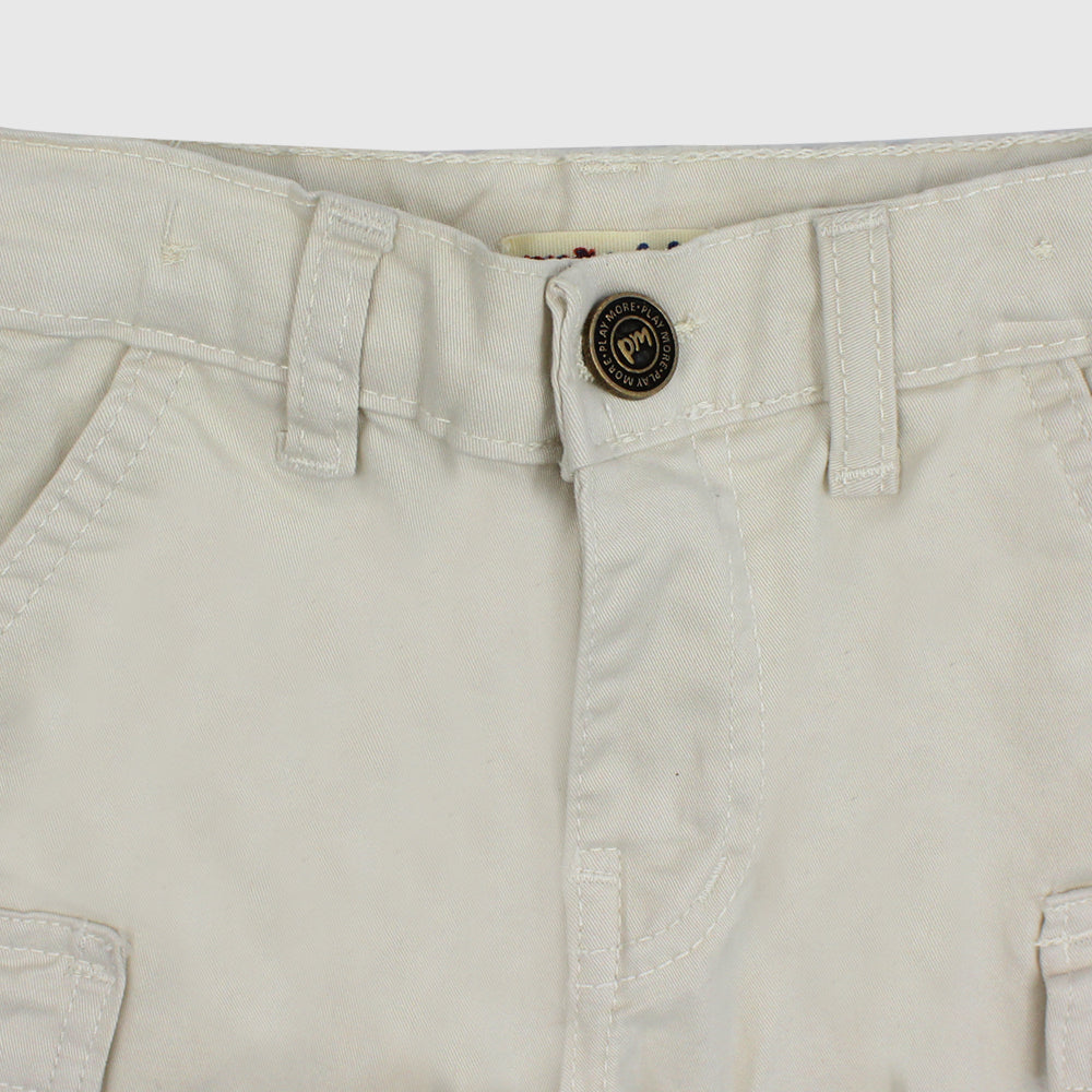 Beige Gabardine Shorts - Ourkids - Playmore