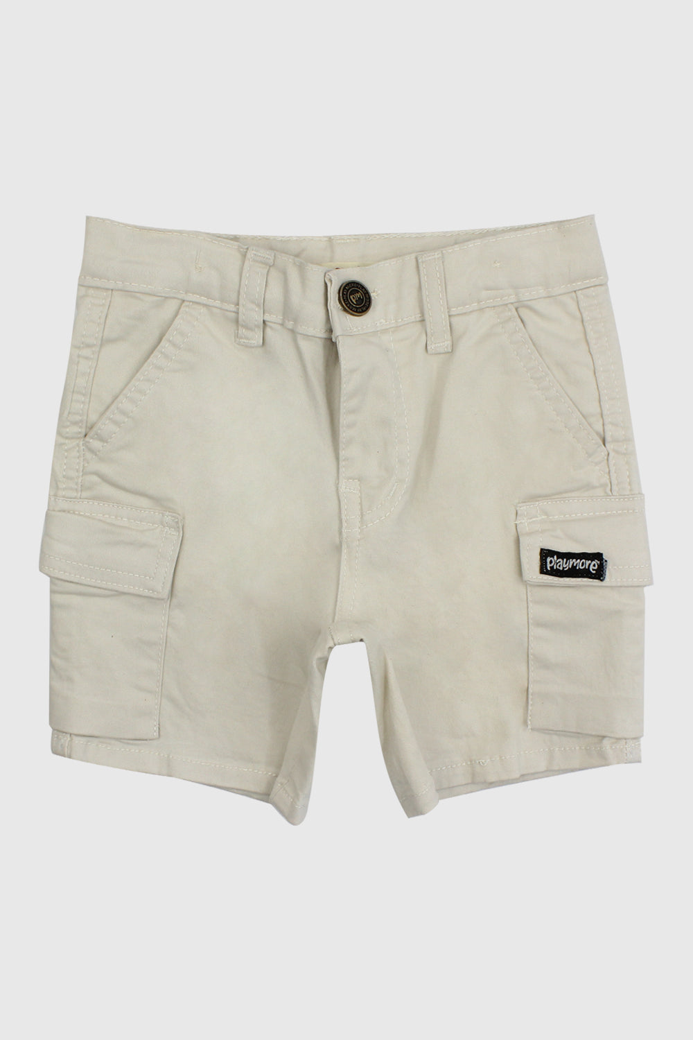 Beige Gabardine Shorts - Ourkids - Playmore