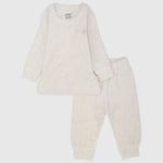 Beige Long-Sleeved Thermal Underwear Set - Ourkids - Junior