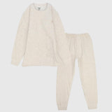 Beige Long-Sleeved Thermal Underwear Set - Ourkids - Junior