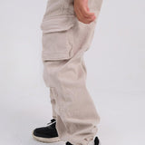 Beige Parachute Cargo Pants - Ourkids - Playmore