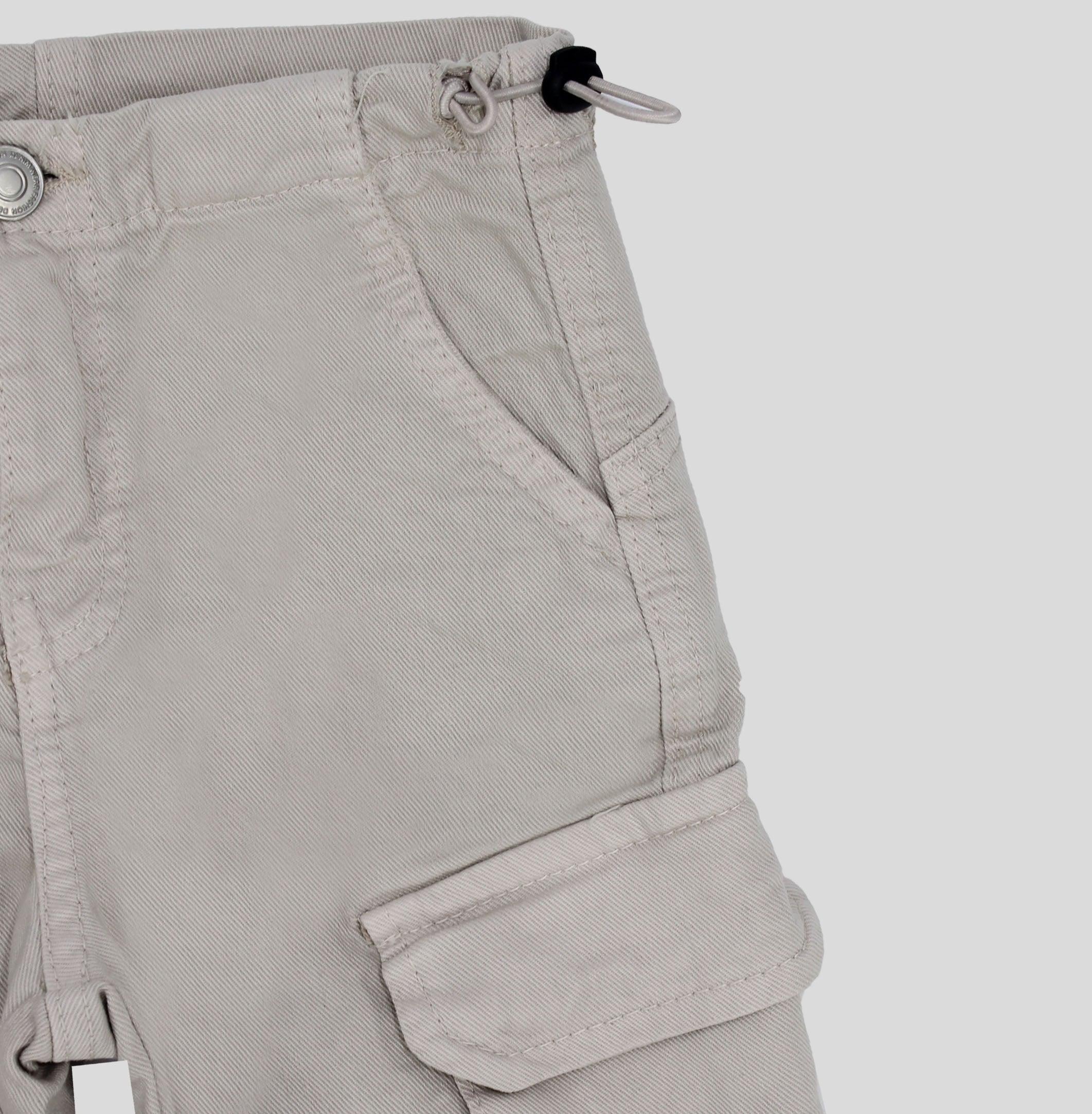 Beige Parachute Cargo Pants - Ourkids - Playmore