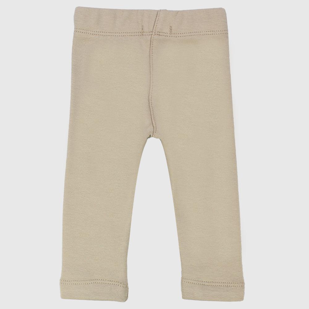 Beige Plain Leggings - Ourkids - Playmore