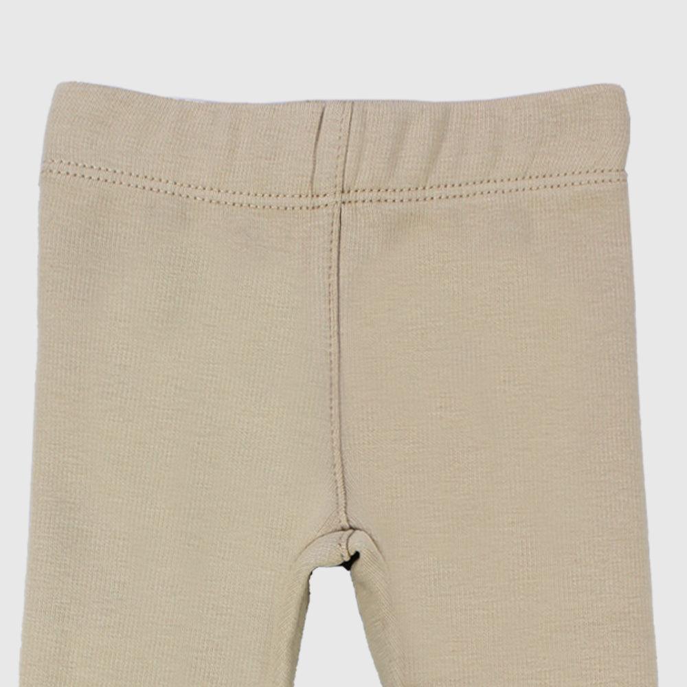Beige Plain Leggings - Ourkids - Playmore