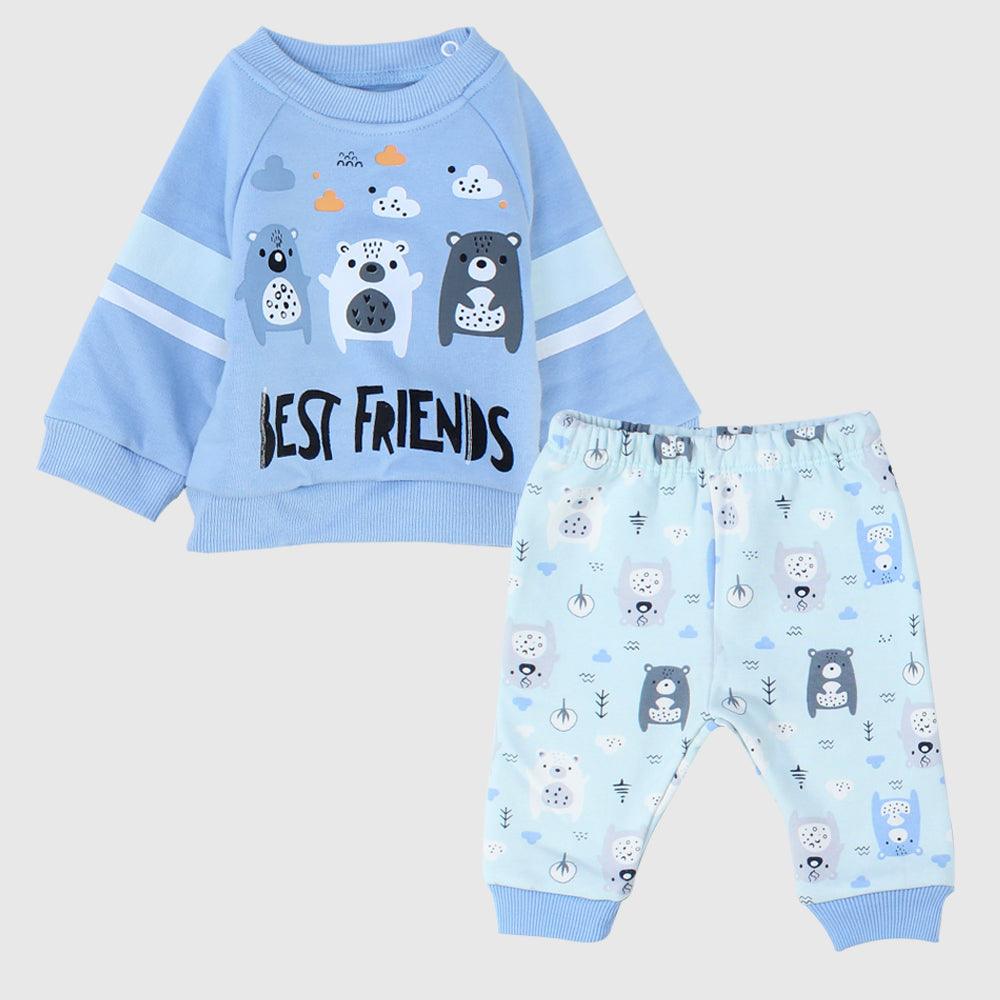 Best Friends Long-Sleeved Fleeced Pajama - Ourkids - Al Sayad