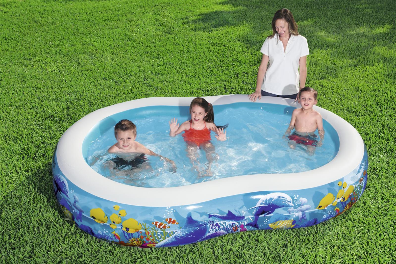 Bestway Family Pool Sea Ground 262x157x46 cm oval - Ourkids - Bestway