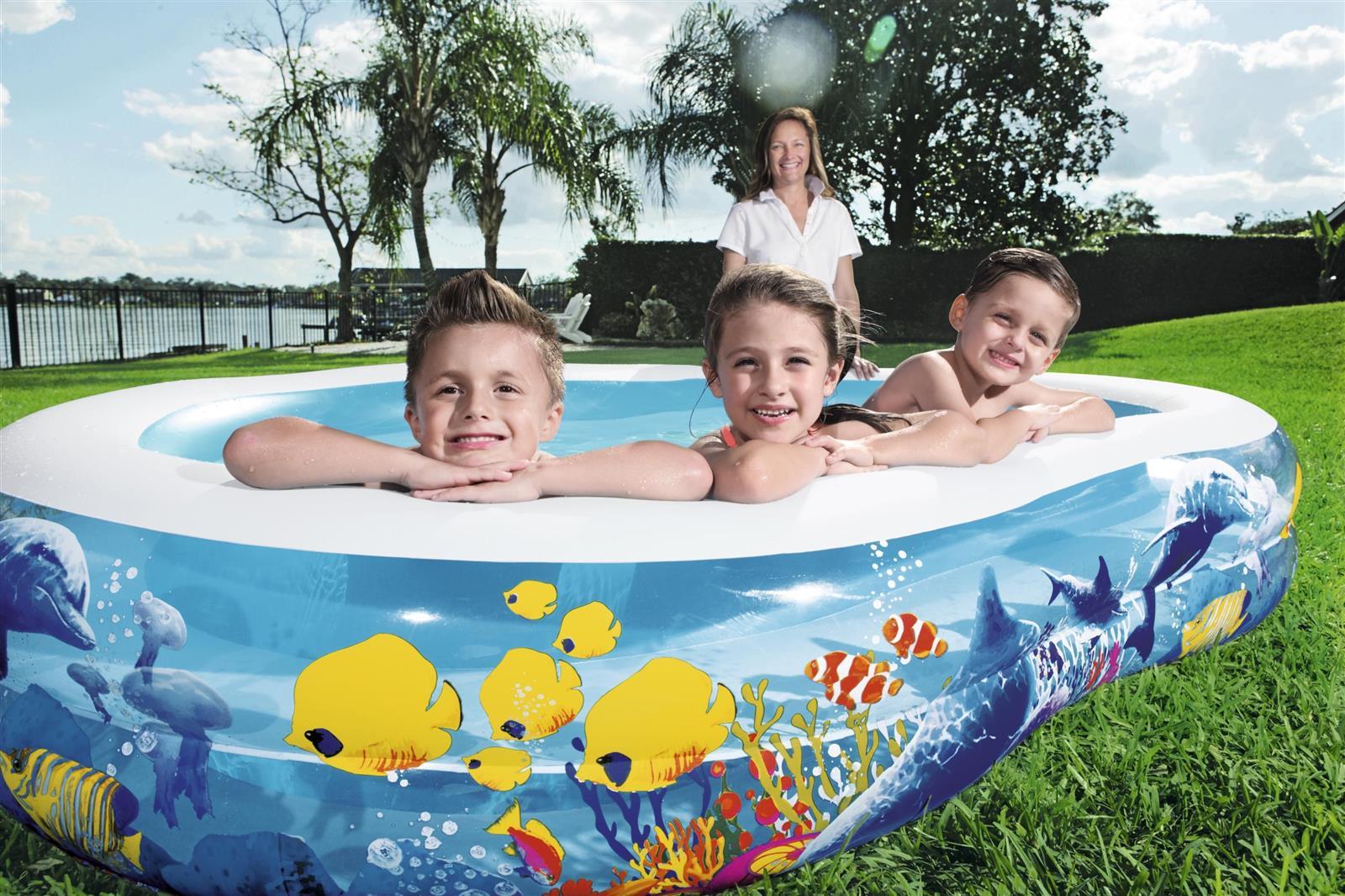 Bestway Family Pool Sea Ground 262x157x46 cm oval - Ourkids - Bestway