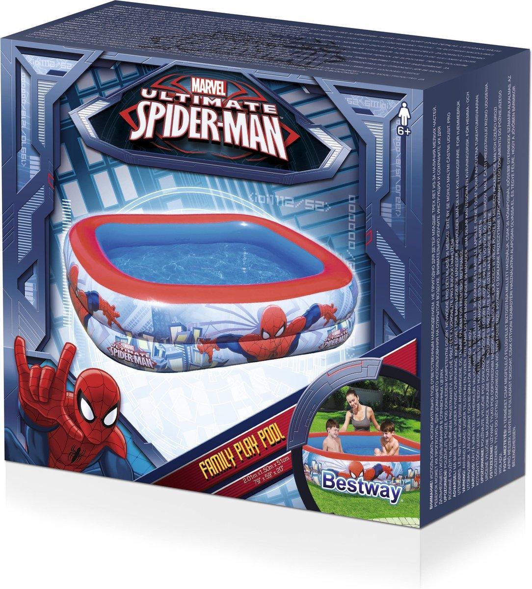 Bestway Inflatable Children's Pool Spiderman â€“ 201 x 150 x 51cm - Ourkids - Bestway