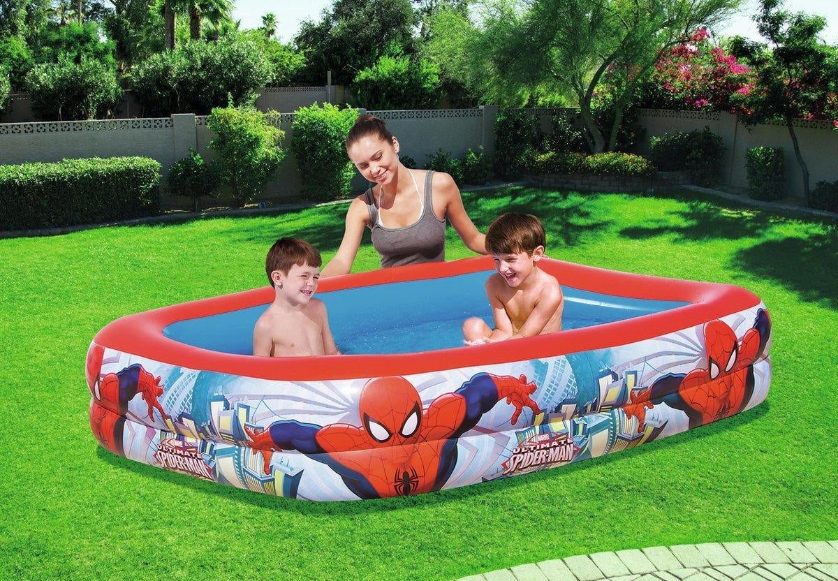 Bestway Inflatable Children's Pool Spiderman â€“ 201 x 150 x 51cm - Ourkids - Bestway