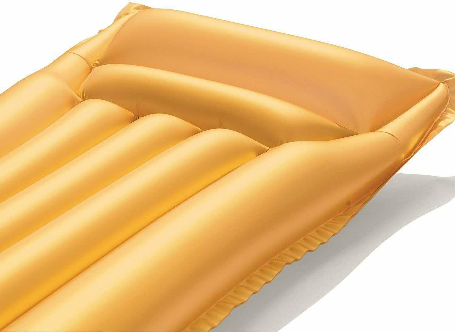 Bestway Inflatable Lilo Gold Swim Mat Swimming Pool Air Bed Beach Mat - Ourkids - Bestway