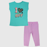 BFF Love Sleeveless Pajama - Ourkids - Rosso