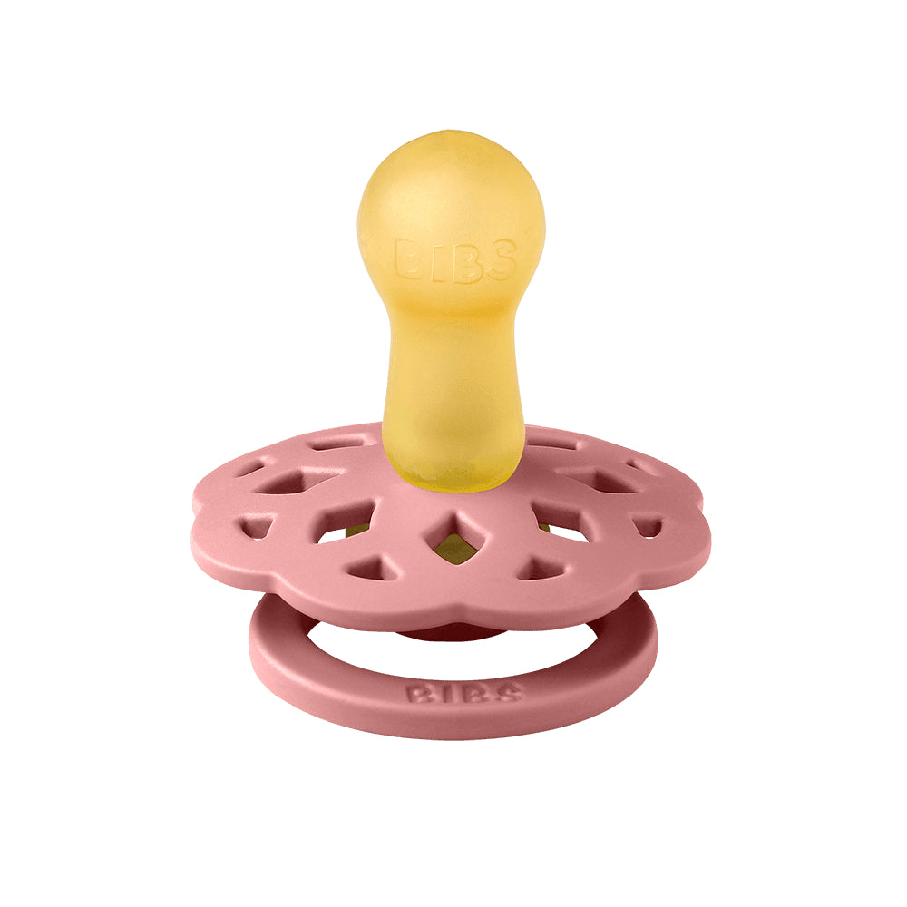 BIBS Boheme Pacifier Pack of 2 – Latex Size 1 Dusty Pink/Elderberry