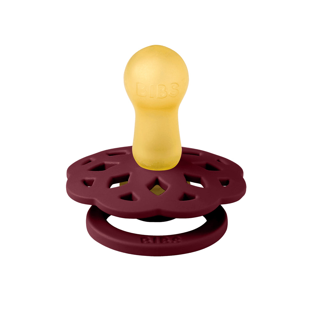 BIBS Boheme Pacifier Pack of 2 – Latex Size 1 Dusty Pink/Elderberry