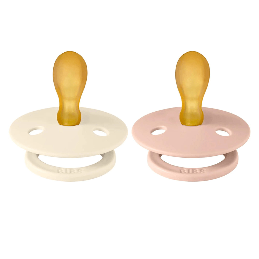 Bibs Color Symmetrical Ivory & Blush - Size 2 (Pack Of 2) - Ourkids - BIBS