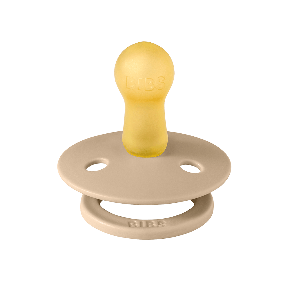BIBS Color Pacifier 2-PACK Latex - Size 2 - Taupe/Scuba
