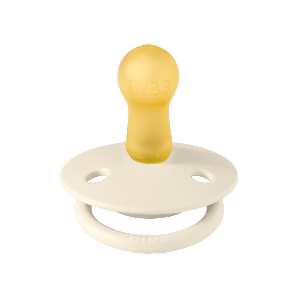BIBS De Lux Cilicone Pacifier Pack of 2 – One Size Ivory/Baby Pink
