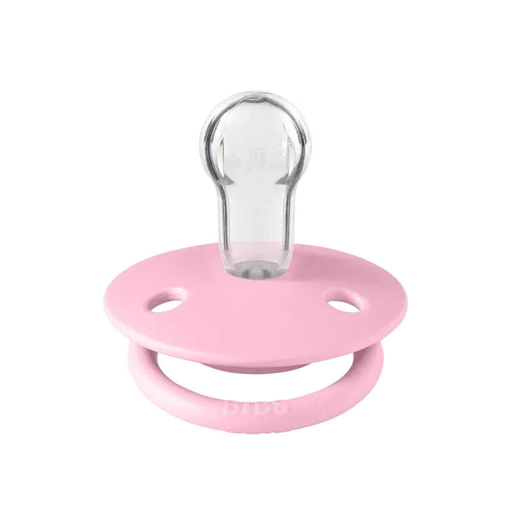 BIBS De Lux Cilicone Pacifier Pack of 2 – One Size Ivory/Baby Pink