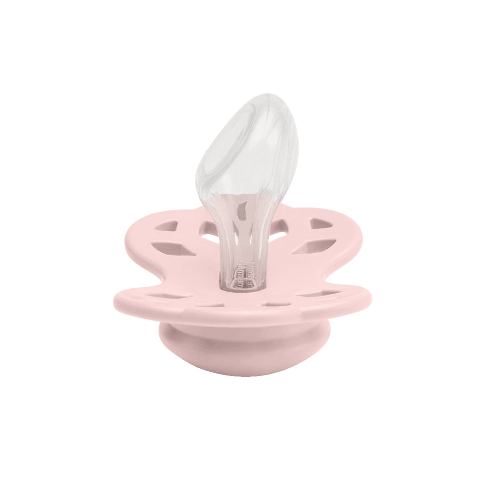 BIBS Infinity Pacifier Pack of 2 – Anatomical Silicone Size 1 Ivory/Blush