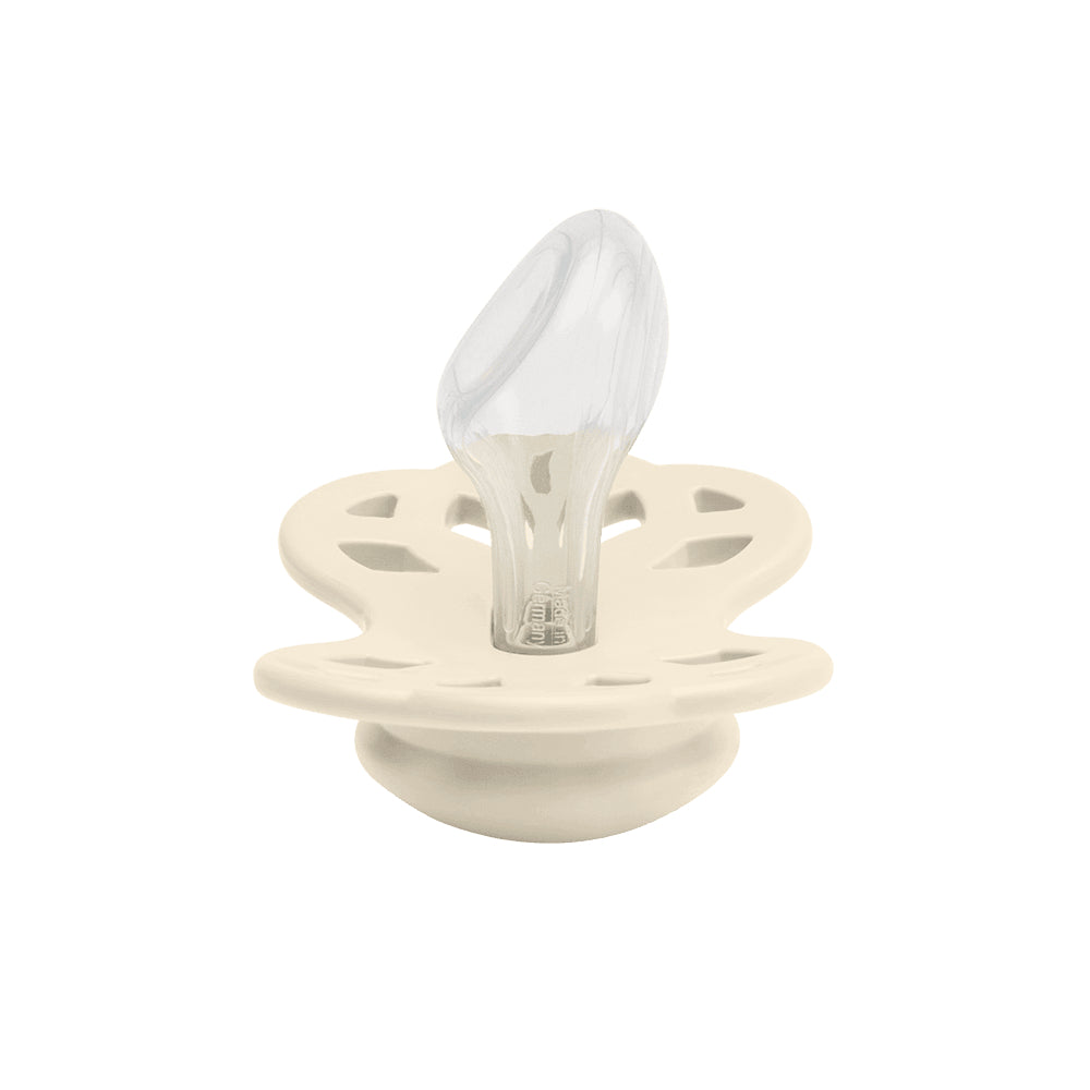 BIBS Infinity Pacifier Pack of 2 – Anatomical Silicone Size 2 Ivory/Sage