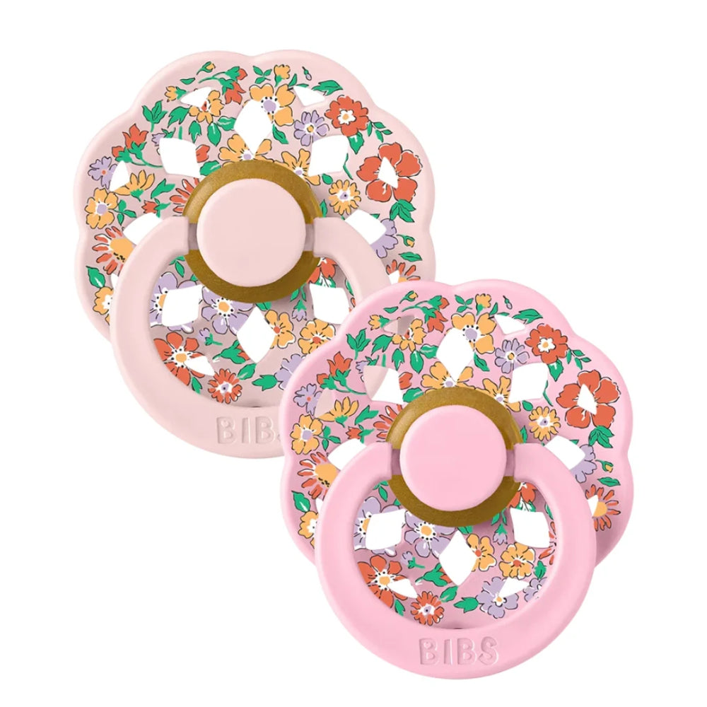 BIBS x Liberty Pacifier Boheme 2 PACK Oscar Meadow Latex Size 1 – Blossom Mix