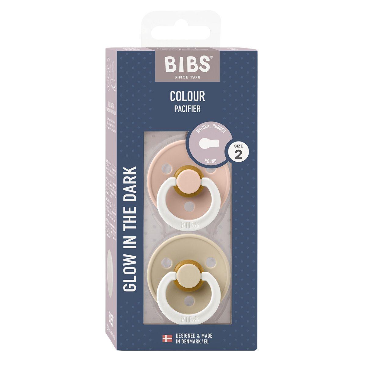 BIBS Night Vanilla & Blush - Size 2 (Pack Of 2) - Ourkids - BIBS