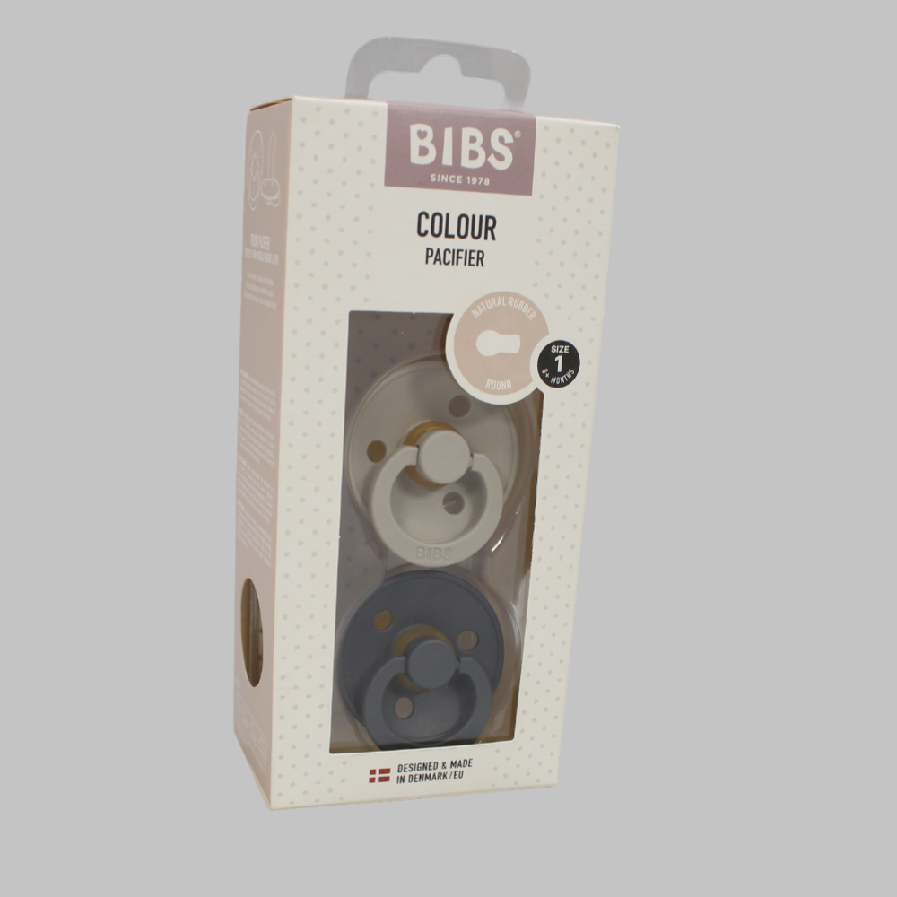 Bibs Pacifier Symmetric Sand/Iron - Ourkids - BIBS