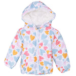 Big Hearts Long-Sleeved Waterproof Hooded Jacket - Ourkids - Ourkids