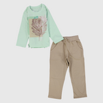 Big Leaf Long-Sleeved Pajama - Ourkids - Dream