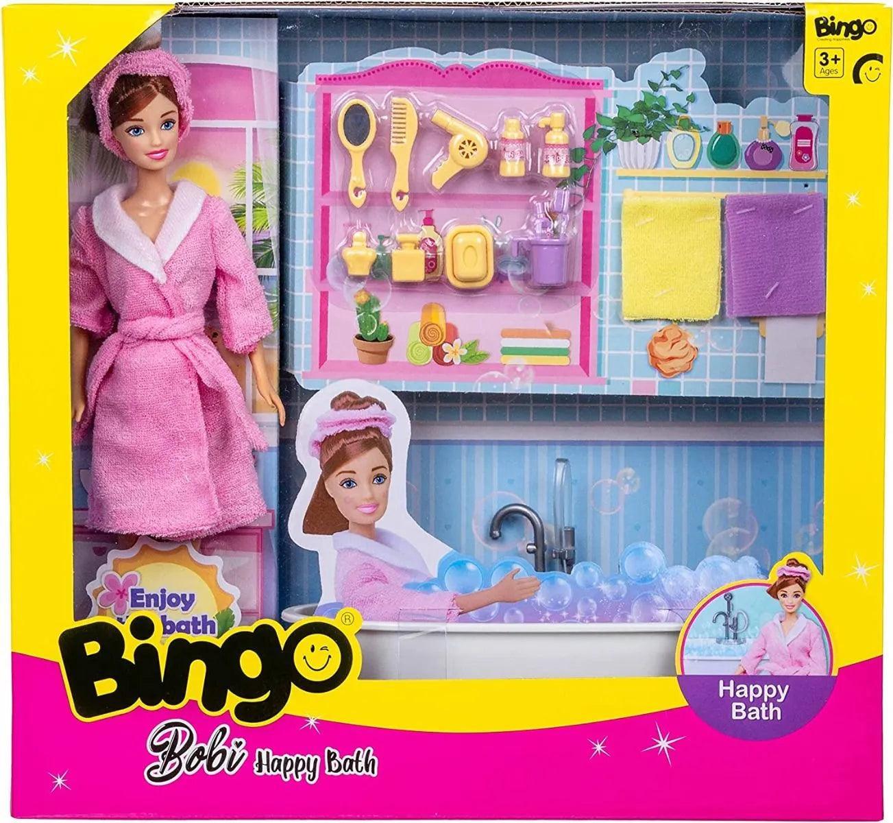 Bingo Bobi Happy Bath Doll with Bathroom - Ourkids - Bingo