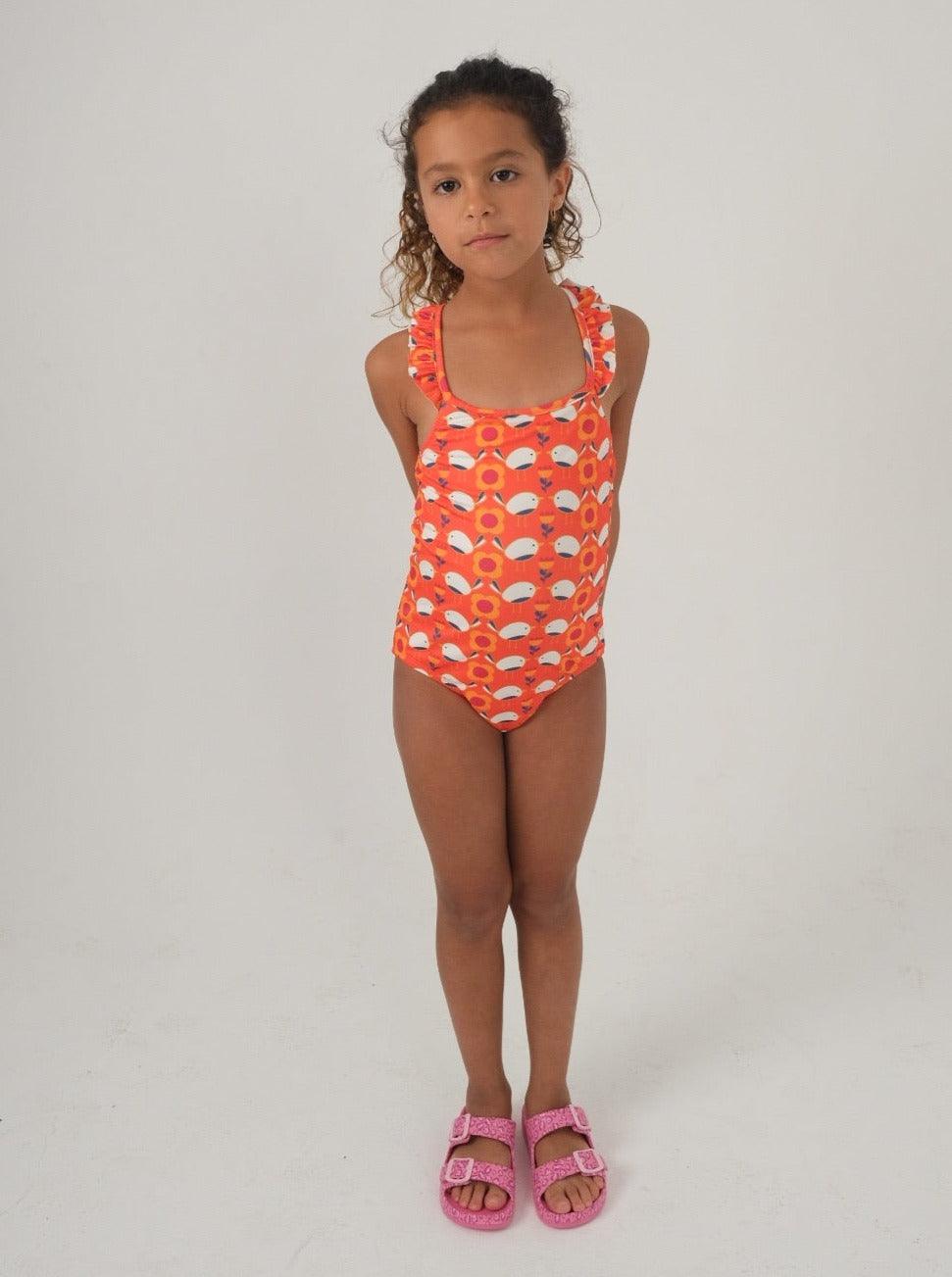 Birdy Orange Swim Suit - Ourkids - Playmore