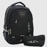 Black 18 Inches Backpack + Pencil Case - Ourkids - B.Z.