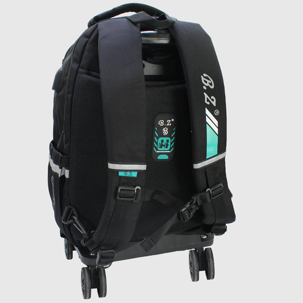 Black 18 Inches Trolley Backpack + Pencil Case - Ourkids - B.Z.