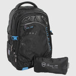 Black 20 Inches Backpack + Pencil Case - Ourkids - 3M