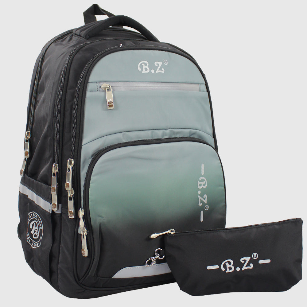 Black 20 Inches Backpack + Pencil Case - Ourkids - B.Z.