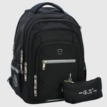 Black 20 Inches Backpack + Pencil Case - Ourkids - B.Z.