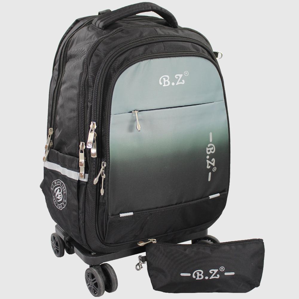 Black 20 Inches Trolley Bag + Pencil Case - Ourkids - B.Z.